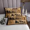 Feelyou Wildlife Bedspread Retro Moose Cabin Print Kids Quilted Coverlet for Boys Girls Rustic Western Coverlet Set Breathable Farmhouse Wild Animal Quilted Room Decor King Size view 4