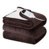 Bedsure Electric Blanket Twin - Soft Flannel Heated Blanket, Fast Heating with 10 Time Settings & 6 Heat Settings, Warm Gift for Grandma (62x84 inches, Brown) view 1