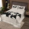 Feelyou Wildlife Bedspread Western Farmhouse Bear Deer Kids Quilted Coverlet for Boys Girls Deer Hunting Coverlet Set Breathable Wooden Plank Pattern Quilted Room Decor King Size view 1