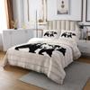 Feelyou Wildlife Bedspread Western Farmhouse Bear Deer Kids Quilted Coverlet for Boys Girls Deer Hunting Coverlet Set Breathable Wooden Plank Pattern Quilted Room Decor King Size view 3