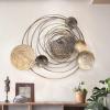 Metal Wall Art Decor Planets 3D Hanging Wall Sculpture, Modern Retro Handcrafted Iron Large Wall Decoration for Home, Living Room, Bedroom, Study, Hotel, Office, 115.5x97cm/45.5X 38.1 in view 3