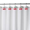 ZILucky Set of 12 Cherries Shower Curtain Hooks Rings, Red Cherry Pendant Decoration, Fruit Style for Kids Bathroom, Stainless Steel Hooks Rustproof (Red-Cherry) view 3
