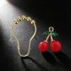 ZILucky Set of 12 Cherries Shower Curtain Hooks Rings, Red Cherry Pendant Decoration, Fruit Style for Kids Bathroom, Stainless Steel Hooks Rustproof (Red-Cherry) view 4