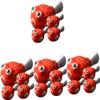16 Pcs Puffer Fish Chopstick Rest Japanese Decor Dining Table Decor Spoon Rest Ceramic Table Decors Kitchen Supplies Chopsticks Storage Rack Red Tableware Chopstick Rest view 1