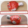 16 Pcs Puffer Fish Chopstick Rest Japanese Decor Dining Table Decor Spoon Rest Ceramic Table Decors Kitchen Supplies Chopsticks Storage Rack Red Tableware Chopstick Rest view 3
