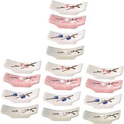 16 pcs Random Fork Spatula Rack Restaurant Spoon Exquisite Holder for Utensil Server Racks Porcelain Small Household Rest Chopstick Multi-Function Top Tableware Chopstick Rest