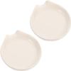 2pcs Spoon Rest Accessory Tray White Serving Tray Scoop Holder Smooth Scoop Rest Spoon Support White Ceramics Small Spoon Delicate Scoop Holder Chopstick Rest view 1