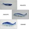 Chinese Decor Ceramic Chopsticks Holder Rest Stand: Fish Chopstick Rack Pillow 2pcs Spoon Fork Rest Tableware Server for Home Kitchen Nautical Mediterranean Chopstick Rest view 2