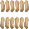 12pcs Wood Chopstick Rest Japanese Wooden Dinner Spoon Stand Fork Holder Tableware Rack for Xmas Kitchen Dining Room Wedding Birthday Khaki Chopstick Rest view 1
