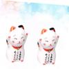 12 Pcs Japandi Decor White Decor Hand Decor Ceramic Chopstick Stand Spoon Fork Holder Rest Paint Brush Rest Animal Spoon Rest Lucky Cat Ceramic Chopsticks Holde Chopstick Rest view 3