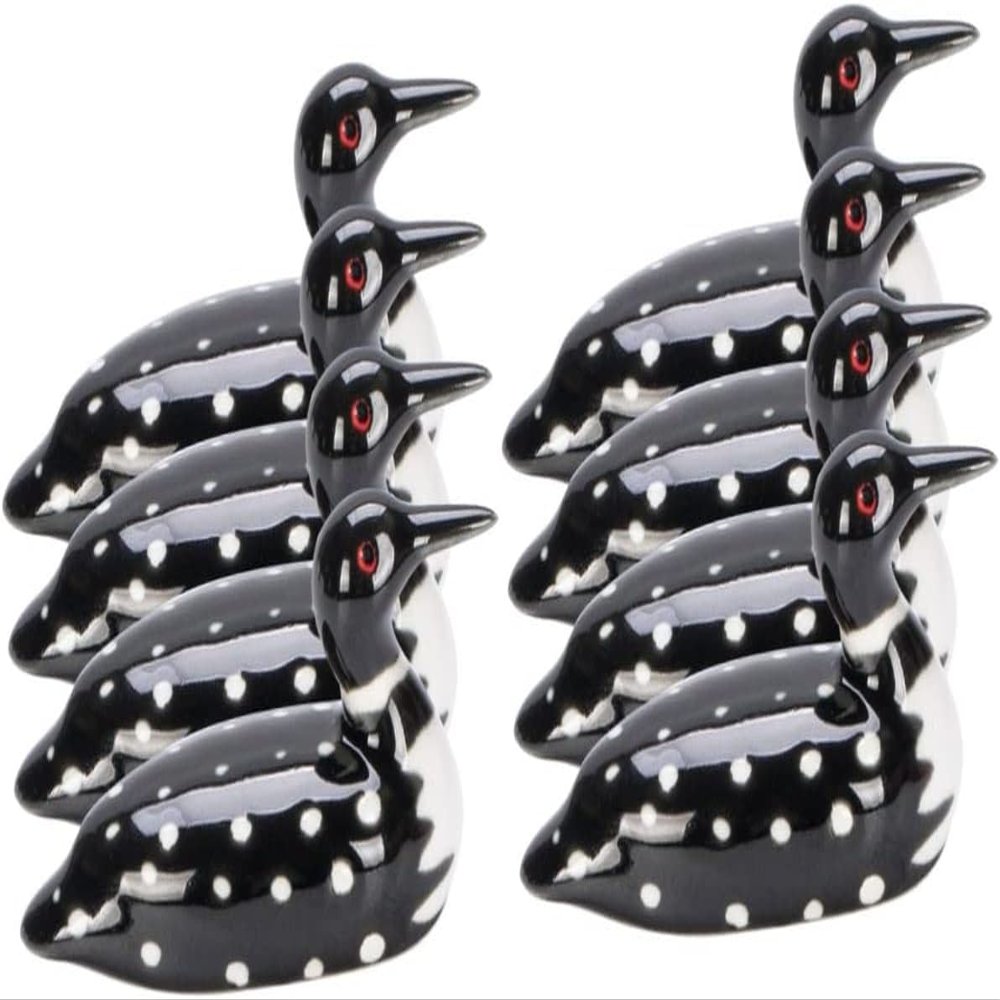 8 pcs for Spoon Rests Holder Ceramic Lovely Decors Kitchen Rest Shape Chopsticks Black Rack Chopstick Duck Pattern Pillow Brush Fork Holders Animal Cutlery Chopstick Rest