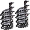 8 pcs for Spoon Rests Holder Ceramic Lovely Decors Kitchen Rest Shape Chopsticks Black Rack Chopstick Duck Pattern Pillow Brush Fork Holders Animal Cutlery Chopstick Rest view 1