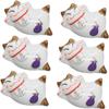 6pcs Japanese Chopsticks Holder Mini Lucky Cat Figurine Ceramic Chopstick Stand Chopstick Rest Chopstick Pillow Chopstick Holder Chopsticks Rest Holder Lucky Chopstick Rest view 1