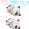 6pcs Japanese Chopsticks Holder Mini Lucky Cat Figurine Ceramic Chopstick Stand Chopstick Rest Chopstick Pillow Chopstick Holder Chopsticks Rest Holder Lucky Chopstick Rest view 3