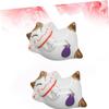 6pcs Japanese Chopsticks Holder Mini Lucky Cat Figurine Ceramic Chopstick Stand Chopstick Rest Chopstick Pillow Chopstick Holder Chopsticks Rest Holder Lucky Chopstick Rest view 4