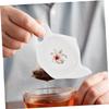 6 Pcs Tea Bag Saucer White Tea Bags Ring Tray for Jewelry Dessert Trays Coffee Spoon Tea Sachet Holder Teabag Storage Tea Balls Plate Tea Coasters Tea Bag Holder Chopstick Rest view 3