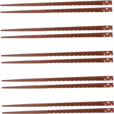 1 Set 5 Pairs Pointed Chopsticks Kids Chapstick Sushi Set Korean Chopsticks Rustic Vintage Chopsticks Noodles Utensils Ramen Chopsticks Wooden Chopsticks Chopstick Rest
