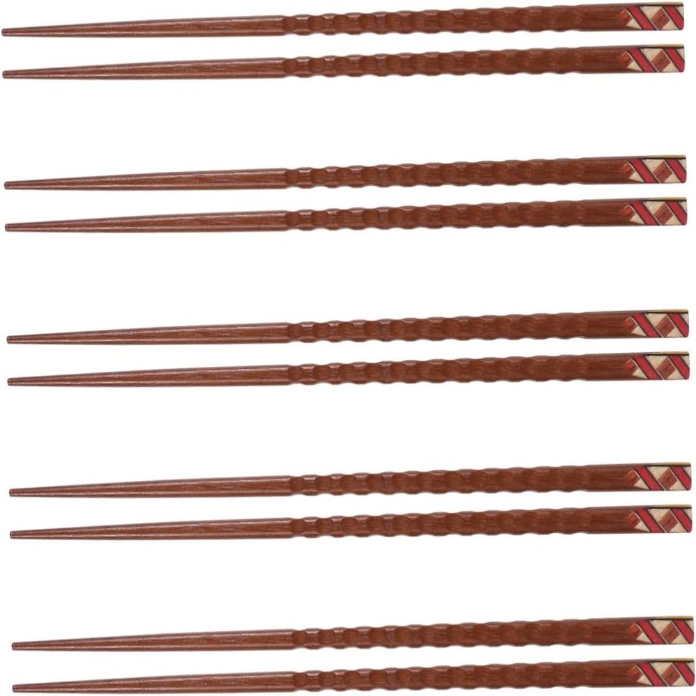 1 Set 5 Pairs Pointed Chopsticks Kids Chapstick Sushi Set Korean Chopsticks Rustic Vintage Chopsticks Noodles Utensils Ramen Chopsticks Wooden Chopsticks Chopstick Rest