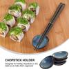 8Pcs Ceramic Chopstick Rest Ceramic Spoons Holder Stand Japanese Style Chopsticks Trays Fork Display Rack Chopsticks Pillow Set Chopstick Rest view 3