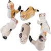 6PCS Ceramics Chopstick Stand Holder Lovely Cat Dinner Spoon Fork Holder Chopsticks Rest Stand Display Rack for Dinning Room Tableware Restaurant Chopstick Rest view 1