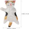 6PCS Ceramics Chopstick Stand Holder Lovely Cat Dinner Spoon Fork Holder Chopsticks Rest Stand Display Rack for Dinning Room Tableware Restaurant Chopstick Rest view 4