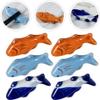 Animal Decor 6pcs Ceramic Chopstick Rest Fish Shaped Chopsticks Rack Stand Spoon Fork Holder Rack Japanese Style Desktop Tableware Decorations Kitchen Tools Chopstick Rest view 2