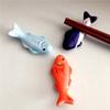 Fish Chopstick Rest Ceramic Japanese Chopsticks Pillow Rack Dinner Spoon Fork Knife Holder Dinnerware Stand Decoration Housewarming Gift 6 Pcs (Random Style) Chopstick Rest view 4