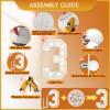 4FT Light Up Numbers Letters, Mosaic Numbers for Balloons, Giant Marquee Numbers, Mosaic Balloon Number 3 for 3rd 13th 30th Birthday Party Decorations, Anniversary Party Decor view 3