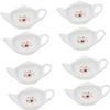 8 Pcs Tea Bag Saucer Ceramic Tray Jewelry Holder Stand Keychain Ring Holder Tea Bag Storage Tray Appetizer Plates Tea Plates Tea Coasters Trays Tea Bag Holder Chopstick Rest view 1