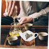 8 Pcs Tea Bag Saucer Ceramic Tray Jewelry Holder Stand Keychain Ring Holder Tea Bag Storage Tray Appetizer Plates Tea Plates Tea Coasters Trays Tea Bag Holder Chopstick Rest view 4