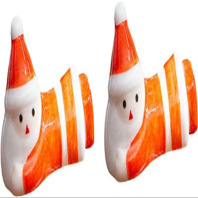 2 pcs Red Ceramics Pillow Santa Porcelain Tableware Table Rack Spoon Paint Racks Brushes Themed Holder Creative Rests Stand Stands Party Rest Decorations Chopstick Rest