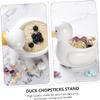 1 Set Duck Chopstick Rest Coffee Spoon Holder Ceramic Spoon Ceramic Chopsticks Ceramic Chopstick Holders Dessert Bowl Porcelain Dipping Bowls Creative Chopstick Chopstick Rest view 4