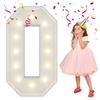 4FT Light Up Numbers Letters, Mosaic Numbers for Balloons, Giant Marquee Numbers, Mosaic Balloon Number 0 for 30th 50th Birthday Decorations,60th Anniversary 2026 Graduation Party Decor view 1