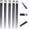 5 Pairs Japanese Wooden Chopsticks Kids Kits Kids Gift Set Kids Cutlery Chopstick Case Portable Chopsticks Wooden Tableware Home Chopsticks Wood Printed Chopstick Rest view 2