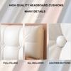 ZZYK Headboard Upholstered Rectangular Bedside Cushion Reading Pillow Removable Bed Backboard Pillow Large Bed Support Bolster for Daybed Bunk Bed,White,with Headboard 35.4" view 4
