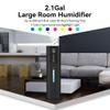 Humidifiers Large Room Bedroom with 7 Colors Light, 2.1Gal(8L) 3 Speed Quiet Ultrasonic Cool Mist Humidifier with 360 Nozzle, Humidity Setting, Timer,Aroma Box for Home Plant Baby Yoga Sleep (Black) view 2