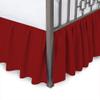 Ruffled Bed Skirt with Split Corner, 100% Cotton Wrinkle Free Bed Skirt Gathered Style Dust Ruffle Bed Skirt with 6 Inch Drop Three Sided Coverage Dust Ruffle (Burgundy Solid, Queen Size) view 1