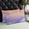Rectangle Decorative Throw Pillow Cover, Sunset Sky Landscape Cushion Cover Soft Cushion Case Pillowcase for Couch Sofa Bedroom Car Farmhouse Boho Home Decor 24x36 Inch Pink and Purple view 4
