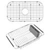SANNO 26" L X 14" Sink Grid Protectors, Sink Protector Grid for Kitchen Sink Over The Sink Expandable Dish Drying Rack, Dish Drainer, Hold Up Dishes, Utensils Organization, Stainless Steel view 1