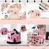 Hombae Holy Cow Im One Birthday Decorations Girl, Cow First Party Decorations, Pink Moo Backdrop Balloon Banners Cutout Cake Cupcake Topper Box Crown Poster for Girls Pink 1st Birthday Supplies view 4