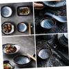 2pcs Japanese Dipping Dish Cutlery Tray Vintage Tray Dessert Trays Ceramic Chopsticks Holder Mini Sushi Tray Dip Dishes Sauce Plate Sauce Dipping Dish Ceramic Chopstick Rest view 4