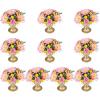 10 Pcs Metal Urn Planter Elegant Wedding Centerpieces Vase for Wedding Party Decoration,Trumpet Vase Flower Holder for Anniversary Ceremony 16cm/6.3" Tall view 2