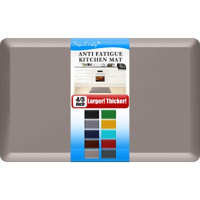 4/5 Inch Thick Kitchen Mat - Cushioned Anti Fatigue Mats for Kitchen Floor - Easy to Clean, Waterproof, Non-Slip Kitchen Rug for Sink, Office, Kitchen (17''x28'' Brown)