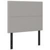 vidaXL LED Headboard, Upholstered Headboard for Bed Home, Bed Headboard with LED Light, Bedroom Furniture, Light Gray 39.4"x2"x46.5"/50.4" Fabric view 1