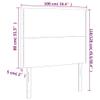 vidaXL LED Headboard, Upholstered Headboard for Bed Home, Bed Headboard with LED Light, Bedroom Furniture, Light Gray 39.4"x2"x46.5"/50.4" Fabric view 3
