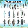 5 Pcs Gone Fishing Birthday Party Decorations Gone Fishing String Hanging Banner Fish Supplies Hanging Fish Decorations for Birthday Fisherman's Retirement Barbecue Party Supplies view 2