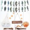5 Pcs Gone Fishing Birthday Party Decorations Gone Fishing String Hanging Banner Fish Supplies Hanging Fish Decorations for Birthday Fisherman's Retirement Barbecue Party Supplies view 4