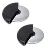 2Pack Pizza Cutter Wheel Easy Pizza Slicer Chopper Handheld Pizza Cutting Tool with Sharp Blade for Kitchen Pizza Bread 3.7 Inch (Black) view 1
