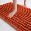 FLOLEOPA Soft Plush Microfiber Bathroom Rugs, Absorbent Bath Rugs Non Skid Machine Wash Dry Bath Mats for Tub,Shower and Bath Room Floor Mats(Burnt Orange,17x24 inches) view 1