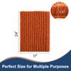 FLOLEOPA Soft Plush Microfiber Bathroom Rugs, Absorbent Bath Rugs Non Skid Machine Wash Dry Bath Mats for Tub,Shower and Bath Room Floor Mats(Burnt Orange,17x24 inches) view 2